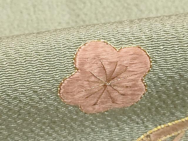 平和屋着物■訪問着 駒刺繍 総刺繍 籬吹き寄せ花文 鬼しぼ縮緬 正絹 逸品 DABC4946cd