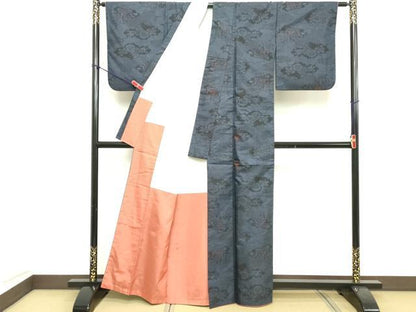 平和屋着物■本場大島紬 7マルキ 雲重ね花文 正絹 逸品 DABC4984cd