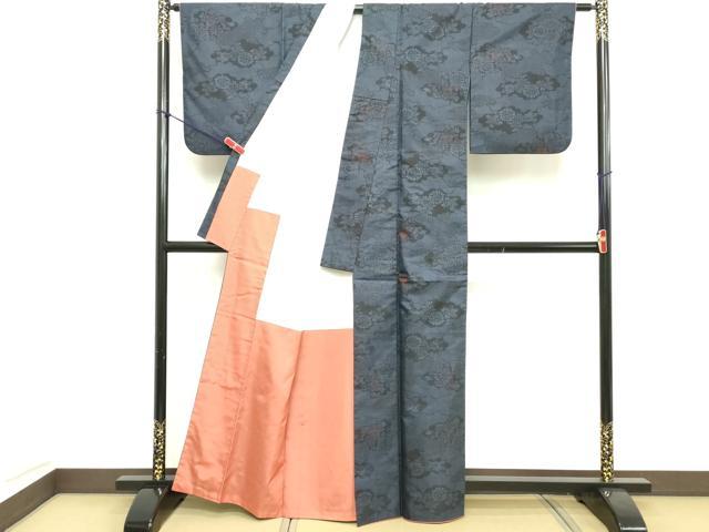 平和屋着物■本場大島紬 7マルキ 雲重ね花文 正絹 逸品 DABC4984cd