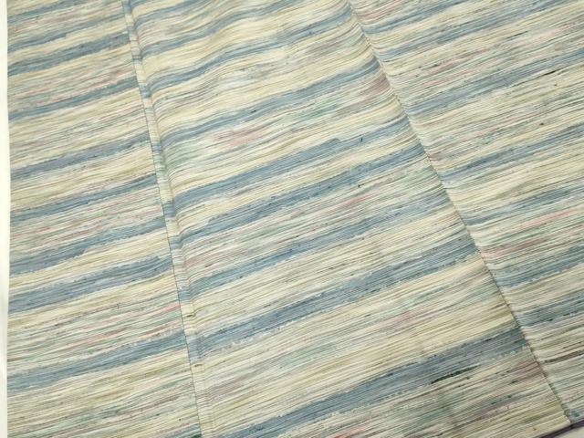 平和屋着物■上質な紬 横段文 正絹 逸品 DABC4985cd