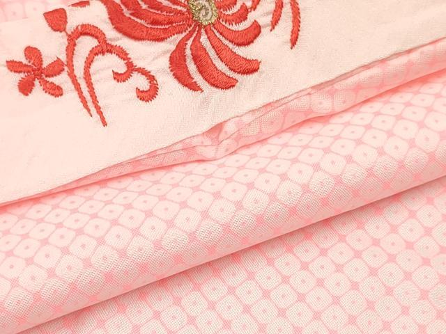 平和屋着物[]七五三　女の子　３歳　祝着　三つ身　長襦袢(単衣・半衿刺繍)・被布セット　流水花文　暈し染め　金彩　DABC5010ma