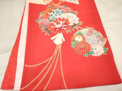 平和屋着物[]お宮参り　女の子　祝着　産着　初着　のしめ　熨斗花丸文　金彩　逸品　DABC5013ma