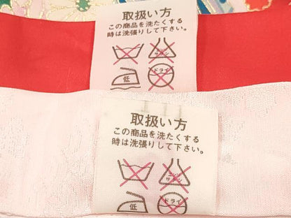 平和屋着物[]お宮参り　女の子　祝着　産着　初着　のしめ　熨斗花丸文　金彩　逸品　DABC5013ma