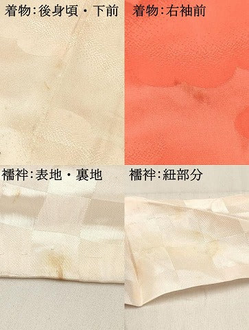 平和屋着物[]お宮参り　女の子　祝着　産着　初着　のしめ　風景牡丹花文　金彩　逸品　DABC5015ma