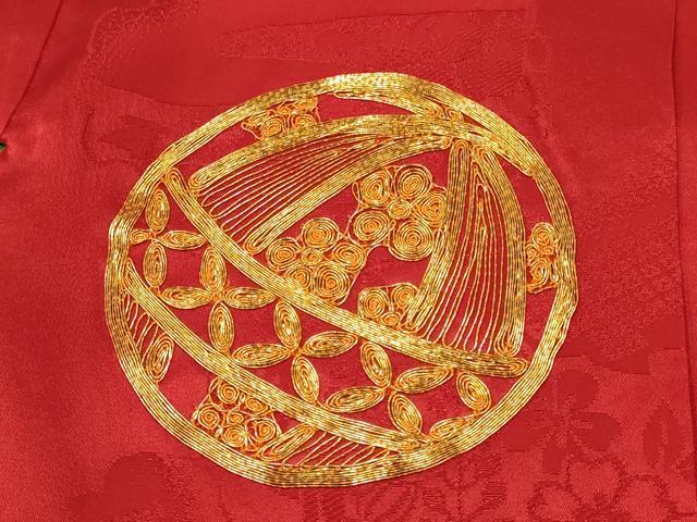 平和屋着物[]お宮参り　女の子　祝着　産着　初着　のしめ　駒刺繍　絞り　鞠花文　逸品　DABC5021ma