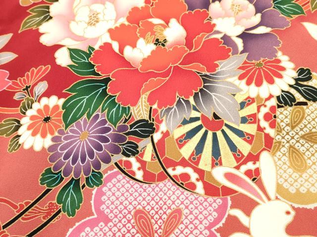 平和屋着物[]お宮参り　女の子　祝着　産着　初着　のしめ　跳うさぎ　花車文　金彩　逸品　DABC5023ma