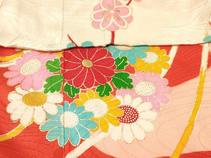 平和屋着物[]お宮参り　女の子　祝着　産着　初着　のしめ　駒刺繍　草花文　金銀彩　逸品　DABC5025ma