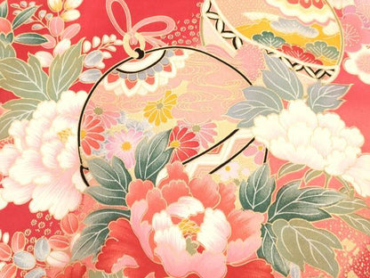平和屋着物[]お宮参り　女の子　祝着　産着　初着　のしめ　鈴　花筏　暈し染め　金彩　逸品　DABC5031ma