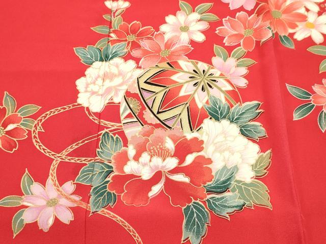 平和屋着物[]お宮参り　女の子　祝着　産着　初着　のしめ　鈴　花筏　暈し染め　金彩　逸品　DABC5031ma