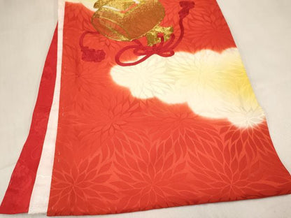 平和屋着物[]お宮参り　女の子　祝着　産着　初着　のしめ　駒刺繍　雲重ね　打ち出の小槌　暈し染め　逸品　DABC5038ma
