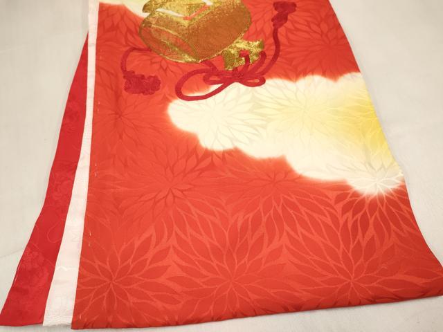 平和屋着物[]お宮参り　女の子　祝着　産着　初着　のしめ　駒刺繍　雲重ね　打ち出の小槌　暈し染め　逸品　DABC5038ma