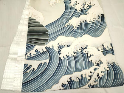 平和屋着物[]お宮参り　男の子　祝着　産着　初着　のしめ　鷹　鷲　立波風景松文　金彩　逸品　DABC5048ma