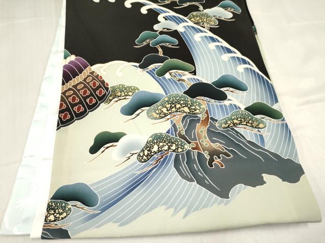 平和屋着物[]お宮参り　男の子　祝着　産着　初着　のしめ　龍　兜　立波松文　金彩　逸品　DABC5054ma