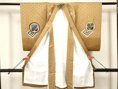 平和屋着物[]お宮参り　男の子　祝着　産着　初着　のしめ　龍　兜　吉祥文　暈し染め　金銀彩　逸品　DABC5056ma