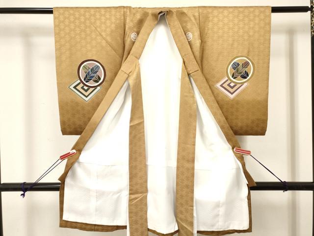 平和屋着物[]お宮参り　男の子　祝着　産着　初着　のしめ　龍　兜　吉祥文　暈し染め　金銀彩　逸品　DABC5056ma