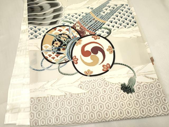 平和屋着物[]お宮参り　男の子　祝着　産着　初着　のしめ　駒刺繍　鷹　鷲　龍　兜　金彩　逸品　DABC5059ma