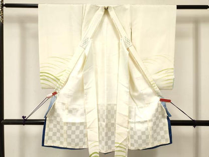 平和屋着物[]お宮参り　男の子　祝着　産着　初着　のしめ　鯉　立波松文　暈し染め　金銀彩　逸品　DABC5061ma