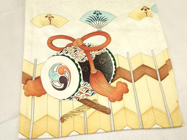 平和屋着物[]お宮参り　男の子　祝着　産着　初着　のしめ　手描き　駒刺繍　童子　兜　吉祥文　暈し染め　逸品　DABC5068ma