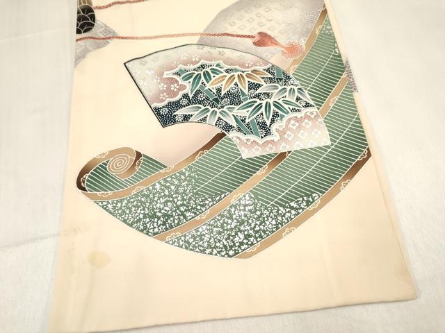 平和屋着物[]お宮参り　男の子　祝着　産着　初着　のしめ　龍　兜　地紙重ね松文　銀彩　逸品　DABC5070ma