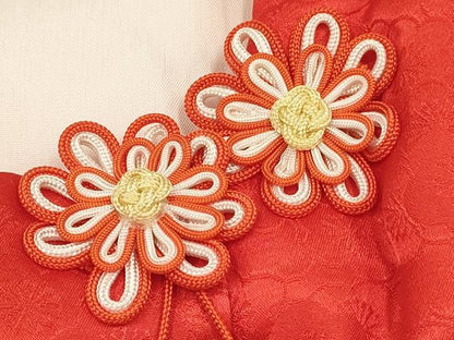 平和屋着物[]七五三　女の子　子供　被布　総刺繍　鴛鴦　金糸　逸品　DABC5079ma