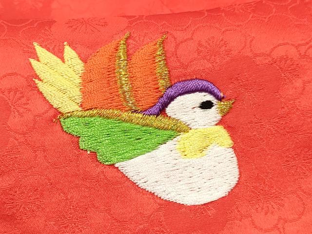 平和屋着物[]七五三　女の子　子供　被布　総刺繍　鴛鴦　金糸　逸品　DABC5079ma