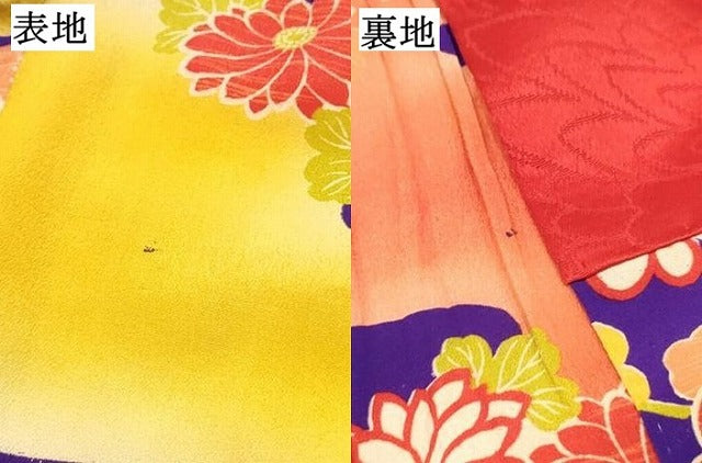 平和屋着物[]アンティーク　大正ロマン　七五三　女の子　子供　でんち　花車文　暈し染め　逸品　DABC5080ma