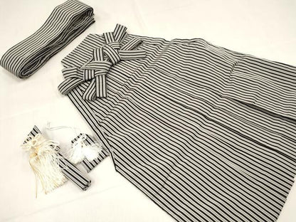 平和屋着物[]男の子　子供　行灯袴・帯・小物セット　間道　DABC5082ma