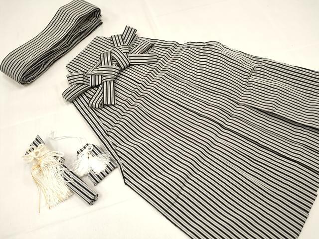 平和屋着物[]男の子　子供　行灯袴・帯・小物セット　間道　DABC5082ma
