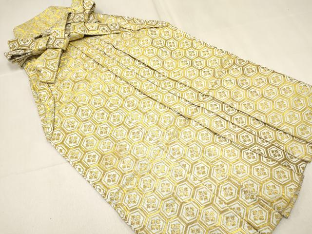 平和屋着物[]男の子　子供　行灯袴　亀甲花文　金糸　DABC5092ma