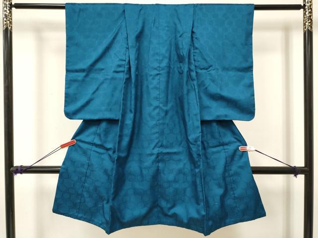 平和屋着物[]男の子　子供　着物　亀甲地紋　熨斗目花色　洗える着物　DABC5110ma