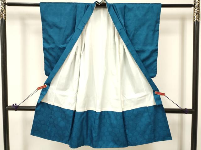 平和屋着物[]男の子　子供　着物　亀甲地紋　熨斗目花色　洗える着物　DABC5110ma