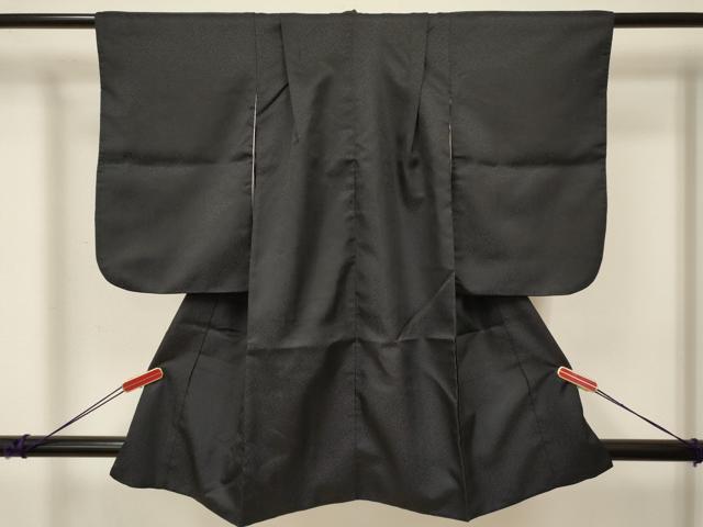 平和屋着物[]男の子　子供　着物　霞地紋　黒地　洗える着物　DABC5112ma