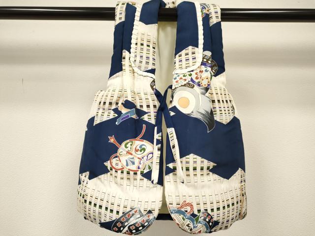 平和屋着物[]七五三　男の子　祝着・被布セット　龍　兜　逸品　未使用　DABC5125ma