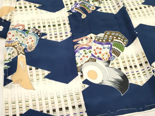 平和屋着物[]七五三　男の子　祝着・被布セット　龍　兜　逸品　未使用　DABC5125ma