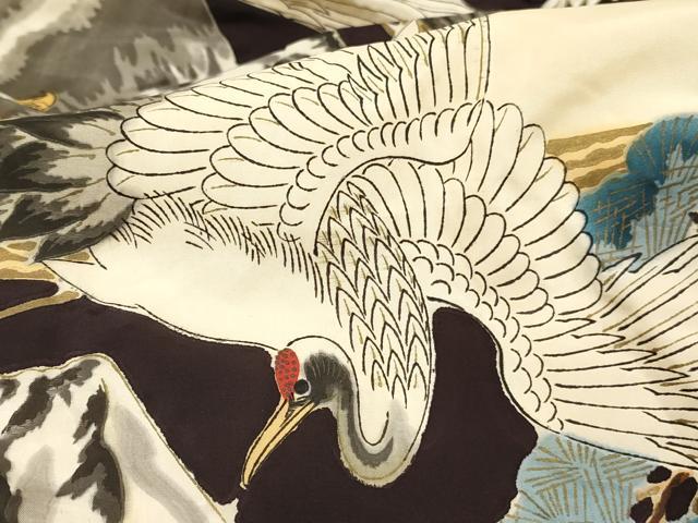 平和屋着物[]七五三　男の子　祝着・被布セット　鷹　鷲　飛鶴風景松文　金彩　逸品　DABC5126ma