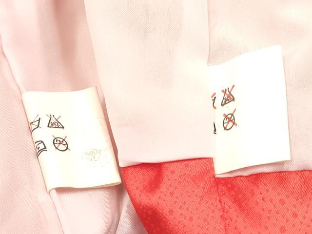 平和屋着物[]七五三　女の子　３歳　祝着　三つ身　被布・巾着セット　花車文　DABC5140ma