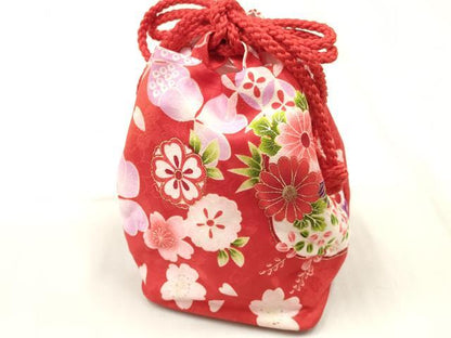 平和屋着物[]七五三　女の子　３歳　祝着　三つ身　長襦袢(単衣)・被布・巾着セット　兎　雪輪御所車花文　暈し染め　金彩　DABC5142ma