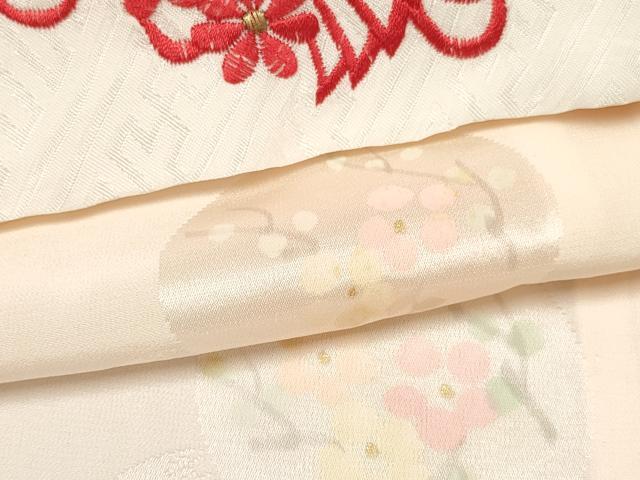 平和屋着物[]七五三　女の子　７歳　祝着　四つ身　長襦袢(無双仕立て)セット　友禅　作家物　牡丹花文　暈し染め　逸品　DABC5149ma