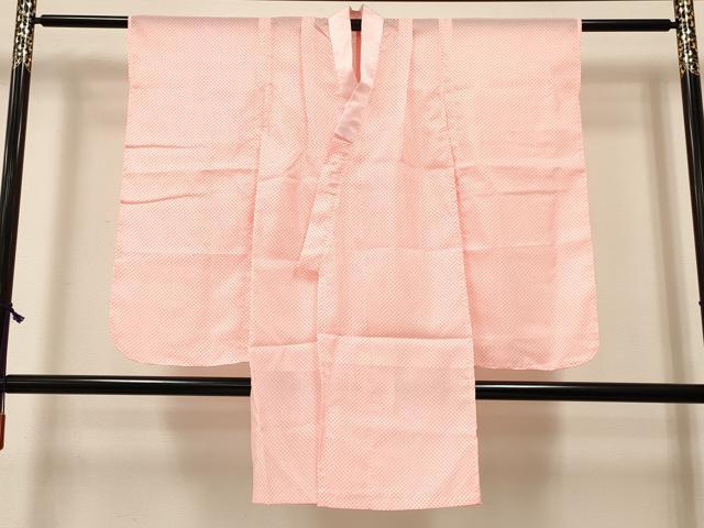 平和屋着物[]七五三　女の子　７歳　祝着　四つ身　襦袢(単衣)セット　色紙重ね花蝶文　暈し染め　金銀彩　逸品　DABC5152ma