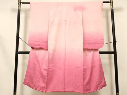 平和屋着物[]七五三 女の子 ７歳 祝着 四つ身 乱菊地紋 暈し染め 逸品 DABC5166ma