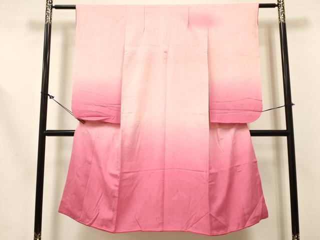 平和屋着物[]七五三 女の子 ７歳 祝着 四つ身 乱菊地紋 暈し染め 逸品 DABC5166ma