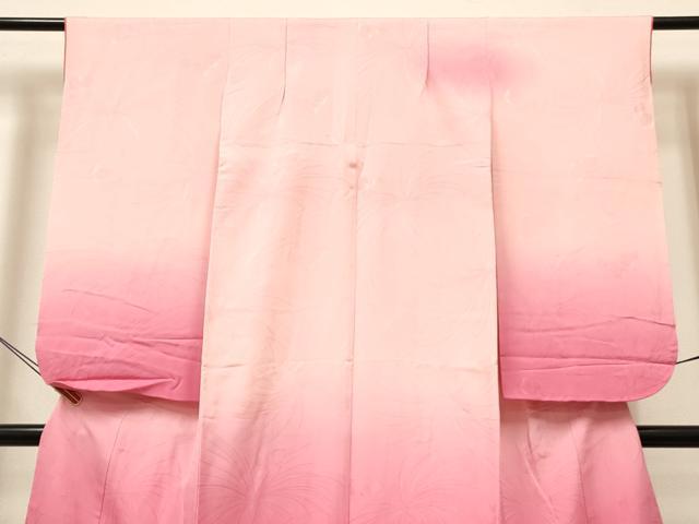 平和屋着物[]七五三　女の子　７歳　祝着　四つ身　乱菊地紋　暈し染め　逸品　DABC5166ma
