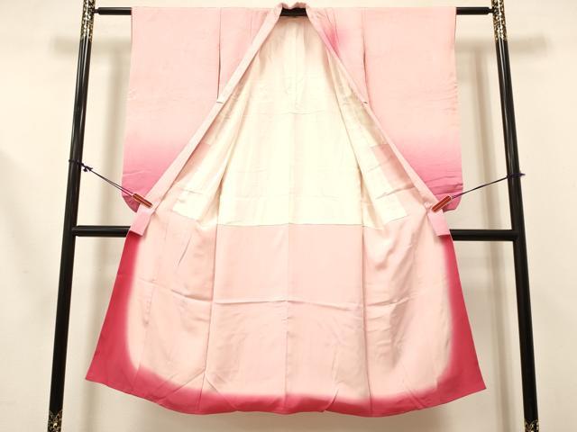 平和屋着物[]七五三　女の子　７歳　祝着　四つ身　乱菊地紋　暈し染め　逸品　DABC5166ma