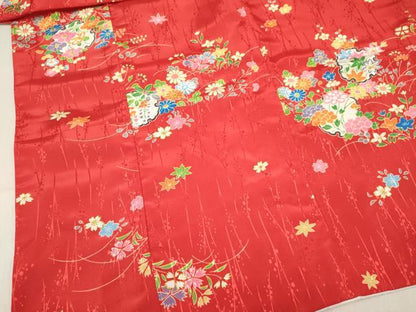 平和屋着物[]七五三 女の子 ３歳 祝着 三つ身 長襦袢(単衣・半衿刺繍)・被布セット 雪輪花文 DABC5173ma