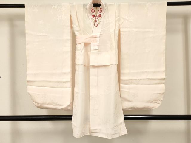 平和屋着物[]七五三　女の子　７歳　祝着　四つ身　長襦袢セット　駒刺繍　源氏車鳳凰花文　金彩　西武百貨店扱い　逸品　DABC5181ma