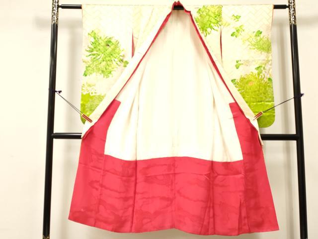 平和屋着物[]七五三　女の子　７歳　祝着　四つ身　駒刺繍　乱菊　金彩　逸品　DABC5220ma