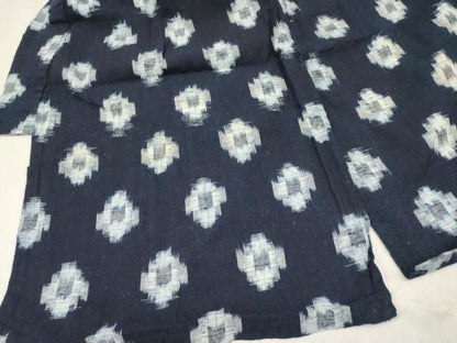 平和屋着物[]久留米絣　単衣　女の子　子供　３歳　絣文様　綿　逸品　DABC5240ma