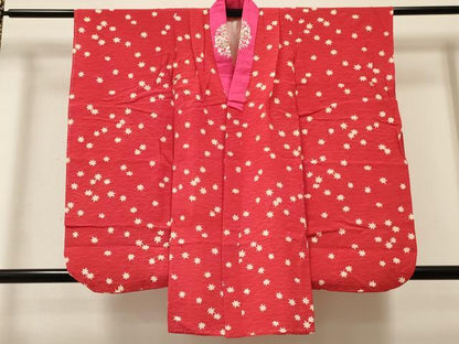 平和屋着物[]女の子　子供　長襦袢　袷　芝楓文　半衿刺繍　逸品　DABC5247ma