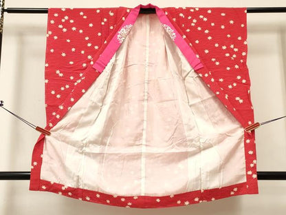 平和屋着物[]女の子　子供　長襦袢　袷　芝楓文　半衿刺繍　逸品　DABC5247ma