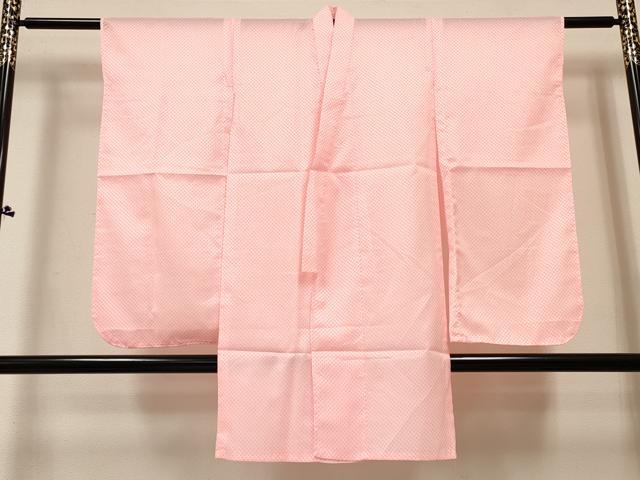 平和屋着物[]女の子　子供　長襦袢　単衣　鹿の子文様　半衿刺繍　洗える着物　DABC5255ma